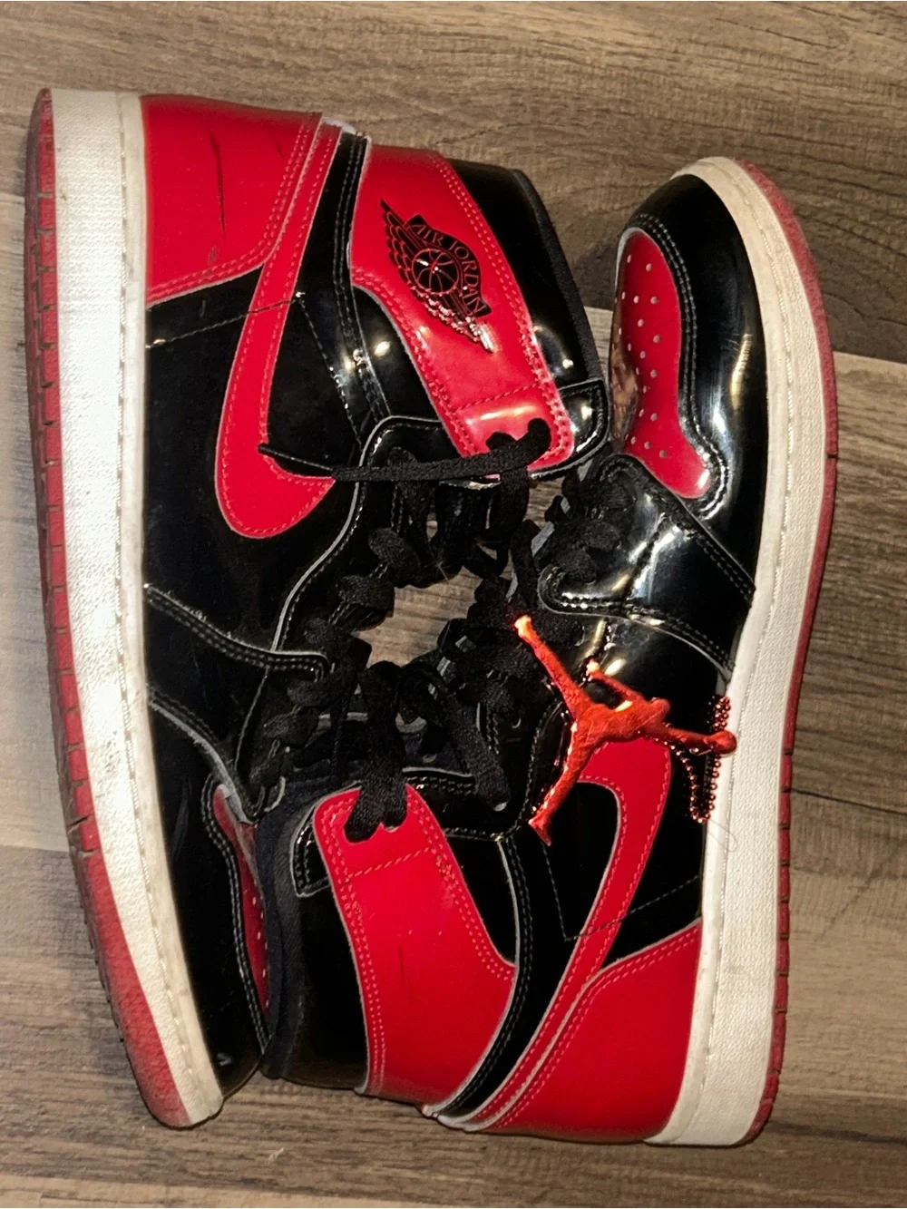Nike Men's High-Top Sneakers in Black and Red